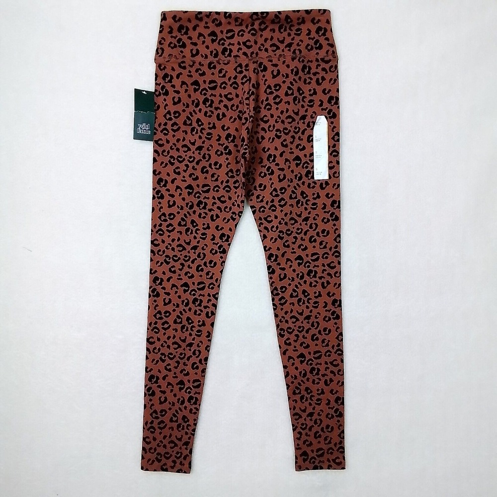 Wild Fable Womens Small Brown Leopard Print Leggings High Waist Stretch NWT‎